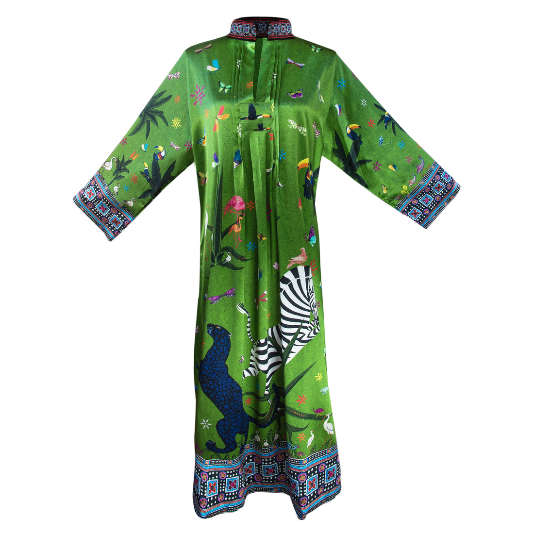 Kaftan JUNGLE aus 100% Seide der Marke Ortigia Sicilia