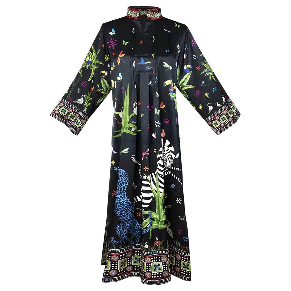 Kaftan JUNGLE aus 100% Seide der Marke Ortigia Sicilia