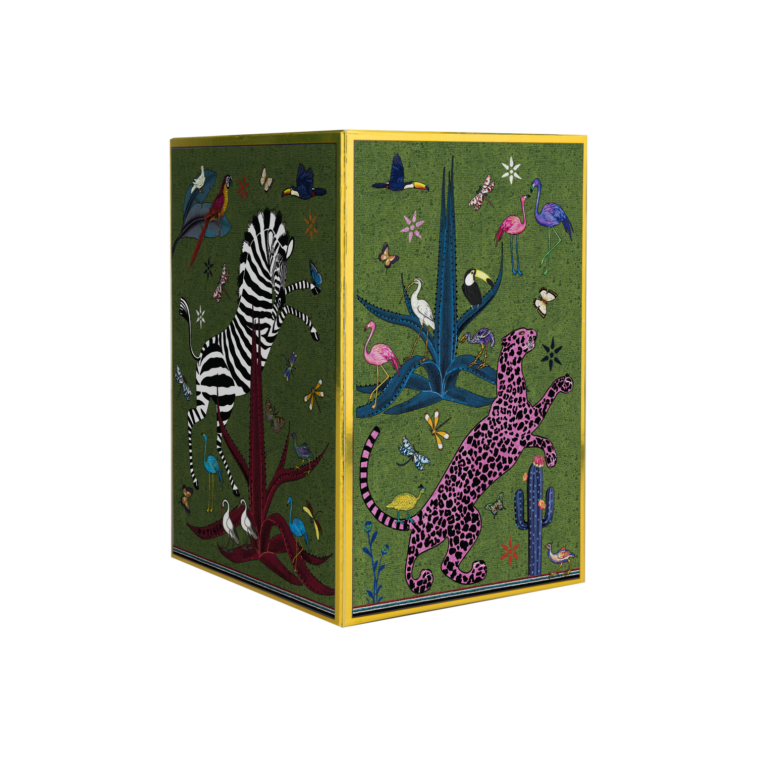 Mini-Karaffe Jug Ceramic Small Green als stilvolle Tischdekoration mit Jungle-Motiv von Ortigia Sicilia