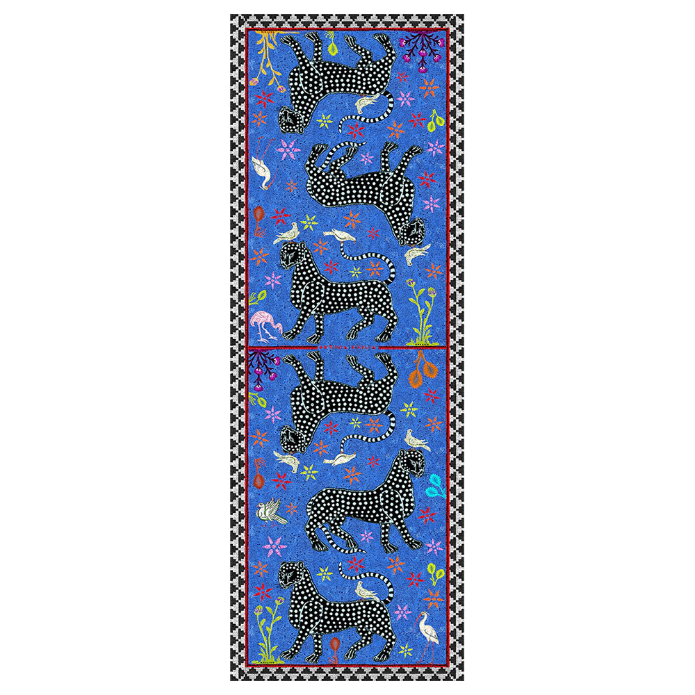 Kaschmirschal OCELOT Blu Negativo 200x70 cm der Marke Ortigia Sicilia