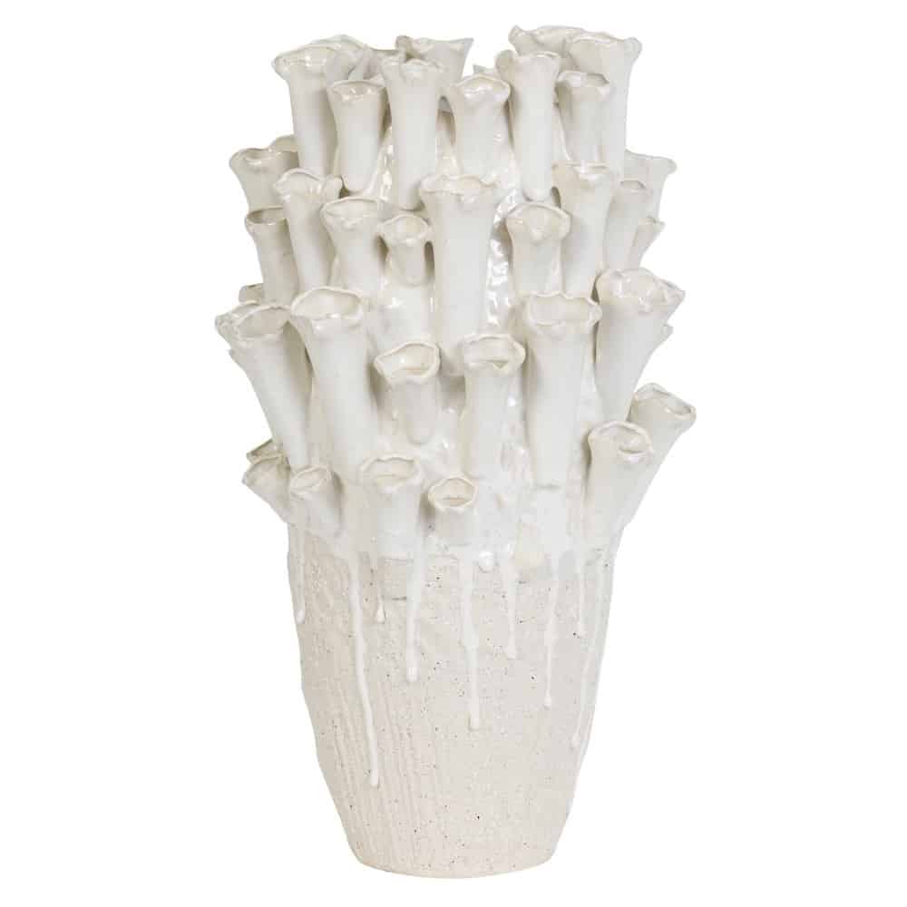 Vase KYRAL creme, weiss