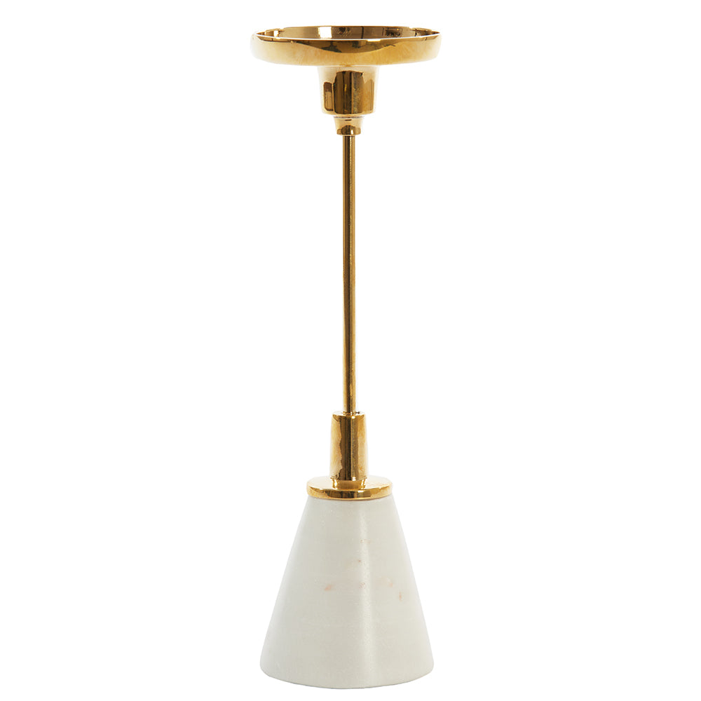 Kerzenhalter JOLIAN in shiny gold und Marmor von Light & Living