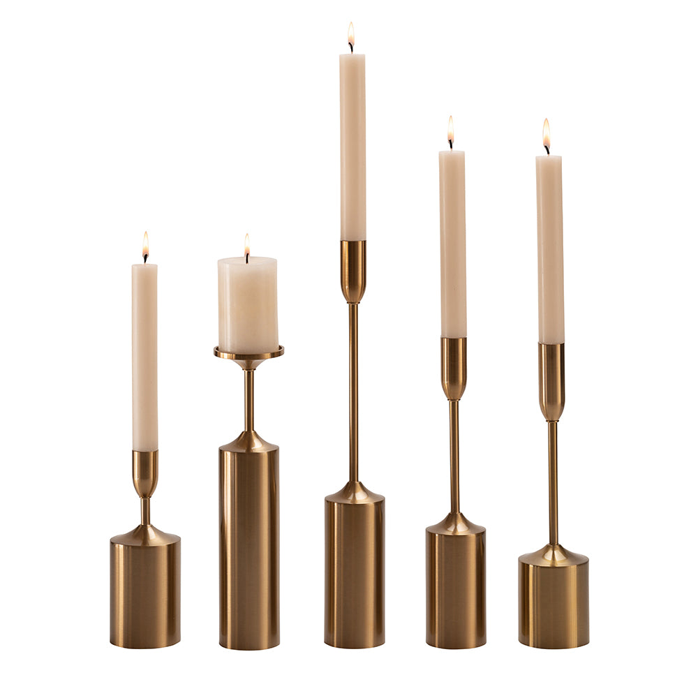 Kerzenhalter PENTA 5 tlg. Set in gold von Gift Company