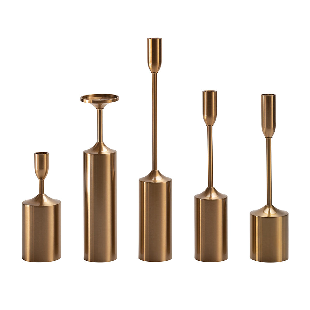 Kerzenhalter PENTA 5 tlg. Set in gold von Gift Company