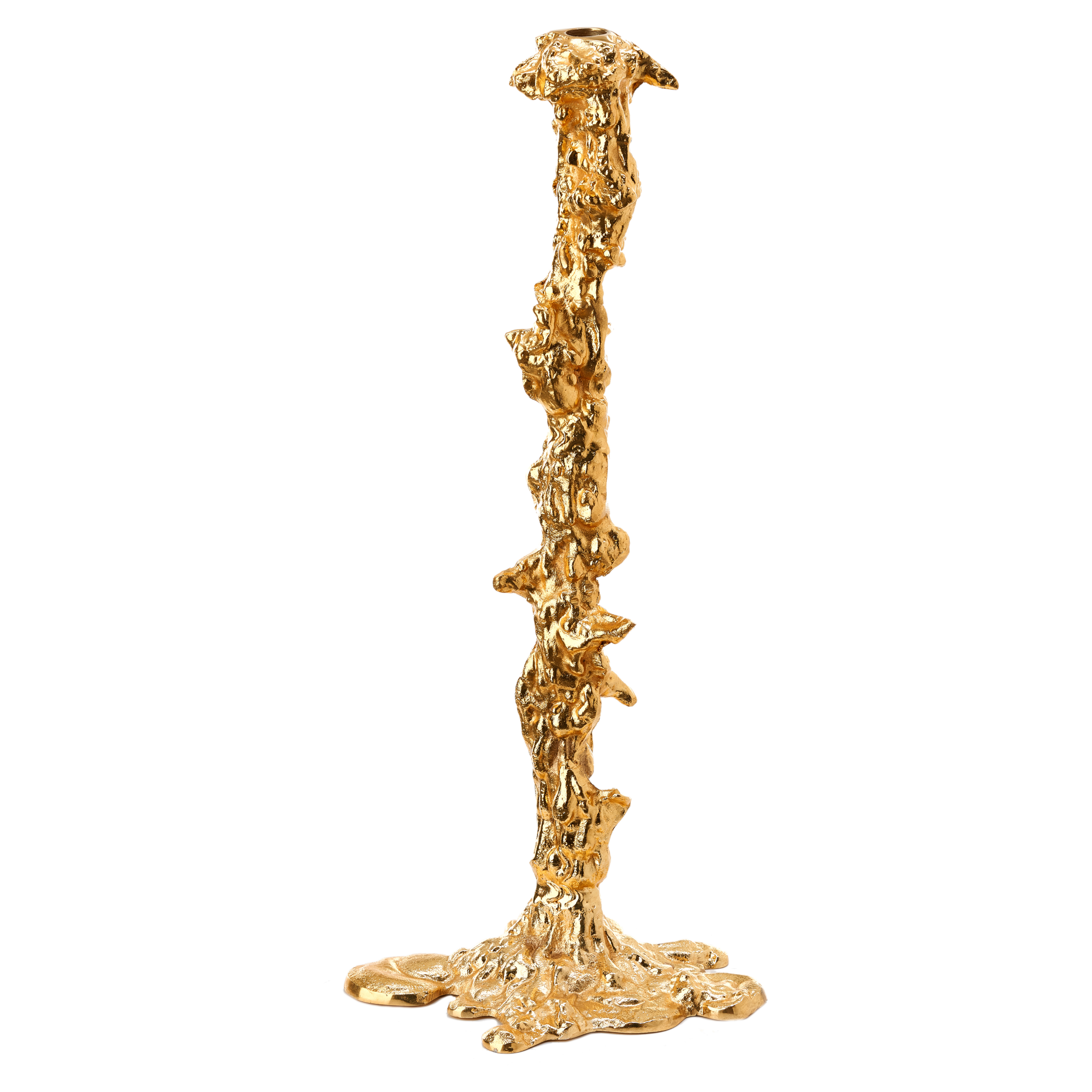 Nachhaltiger Drip Candle Holder XXL von Pols Potten in glänzendem Gold.