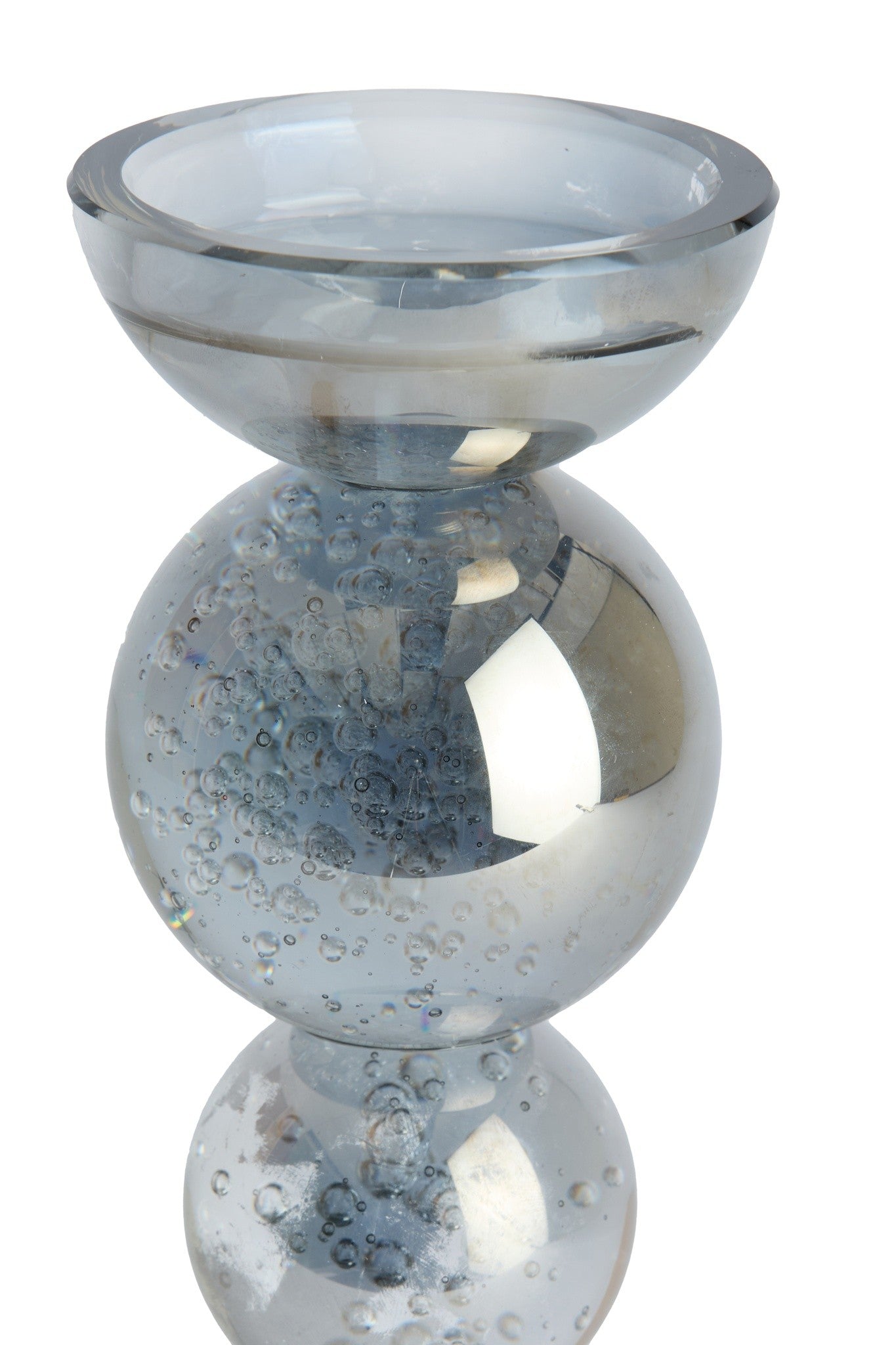 Kerzenständer ITINGA von Light &amp; Living aus Rauchglas