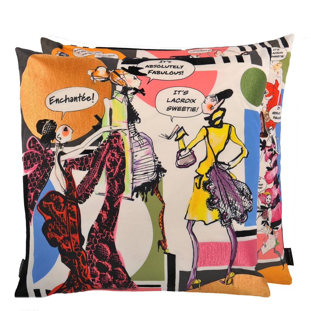 Kissen LACROIX GOSSIP MULTICOLORE von Christian Lacroix