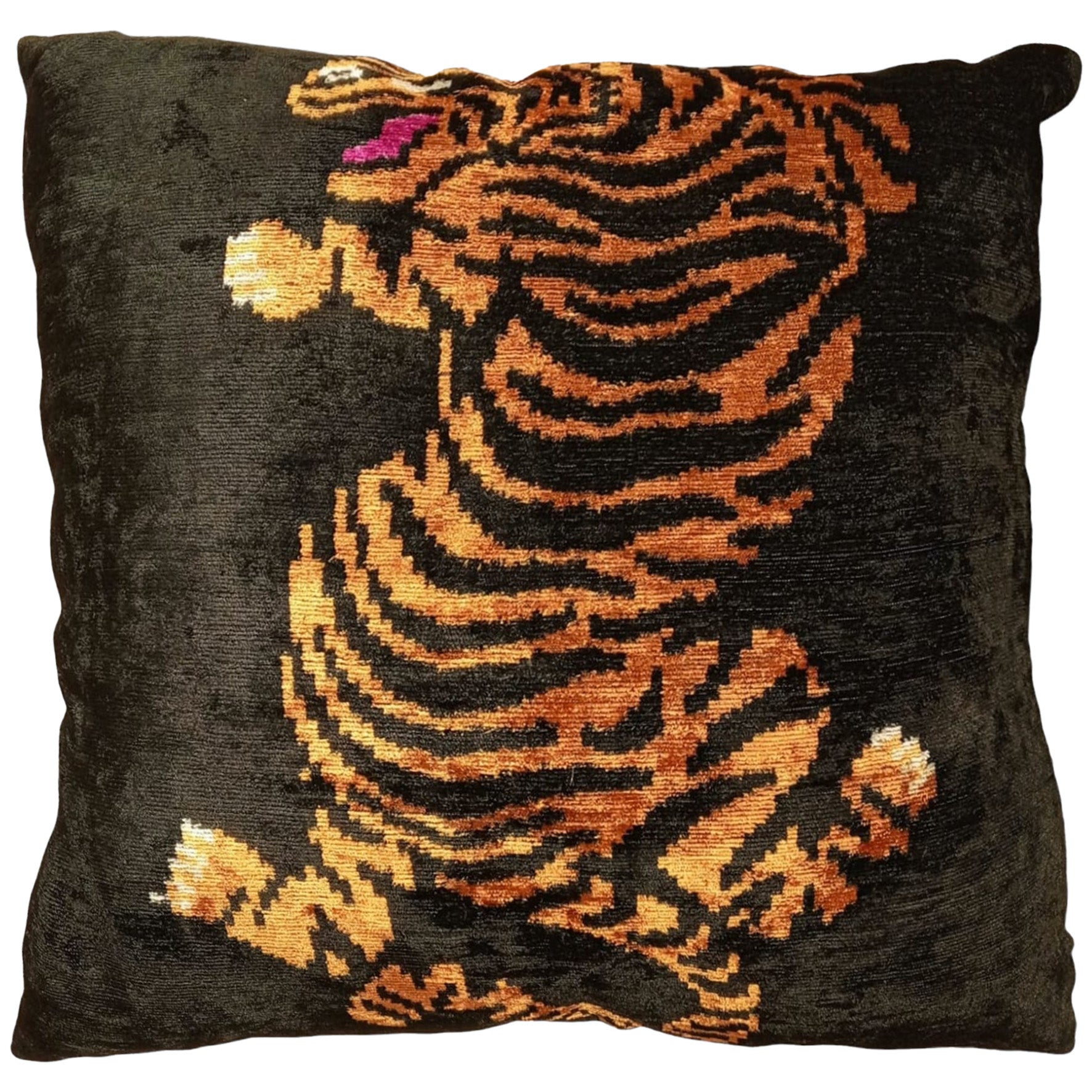 Les Ottomans – Luxuskissen „Majestic Tiger“ (Braun)