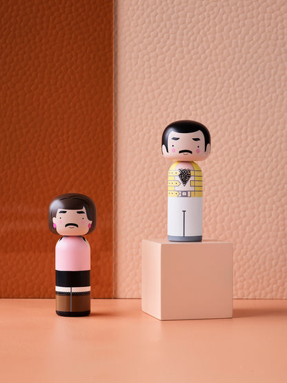 Kokeshi-Puppe FREDDIE MERCURY 14,5cm von Lucie Kaas