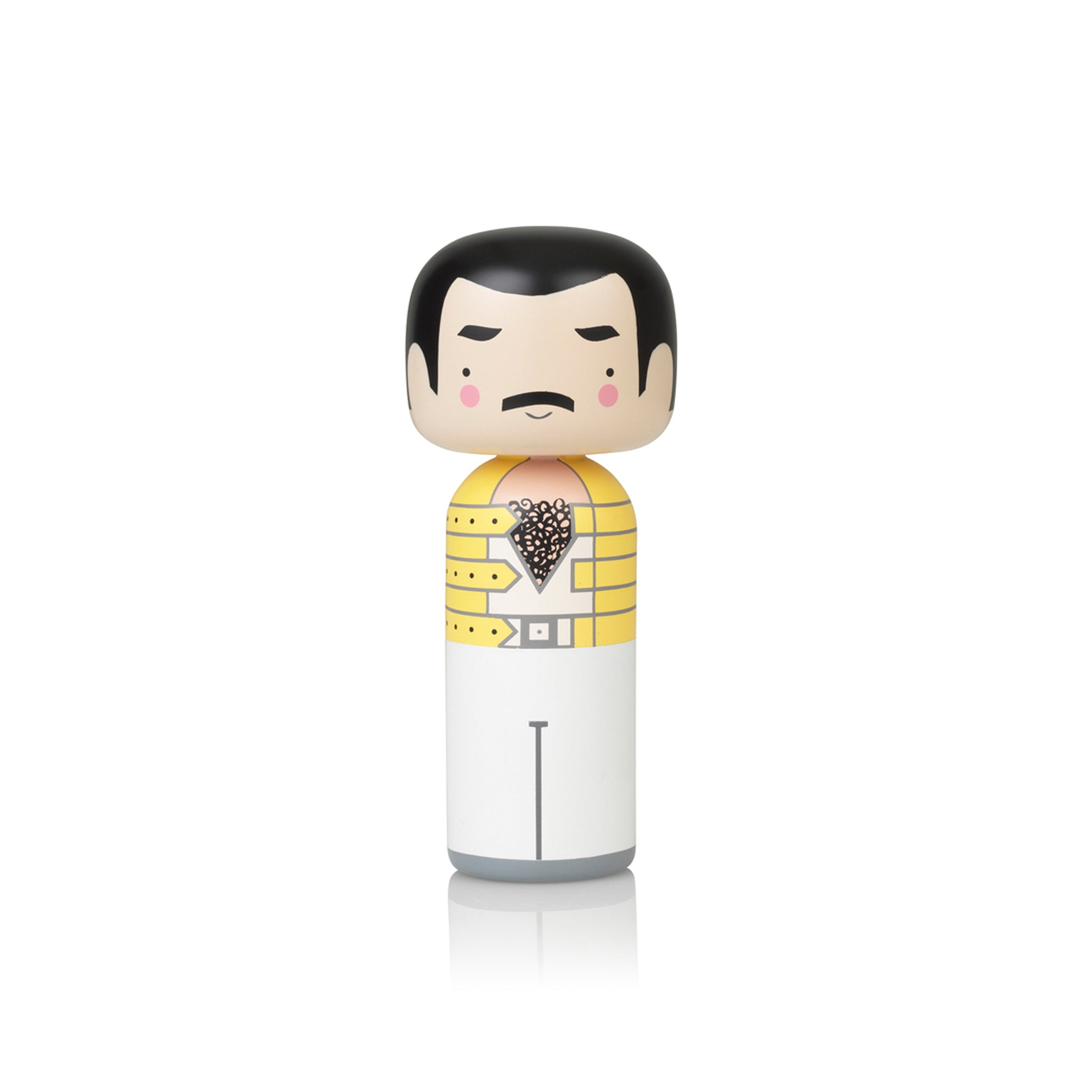 Kokeshi-Puppe FREDDIE MERCURY 14,5cm von Lucie Kaas