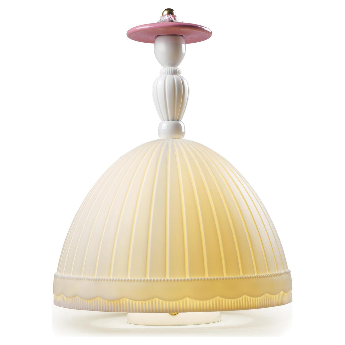 Mademoiselle Elisabeth Tischlampe aus Porzellan mit Blumenkranz