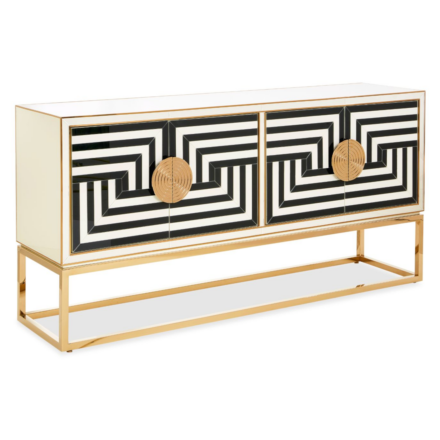 Stilvolles Sideboard von Jonathan Adler – Op Art Kollektion.