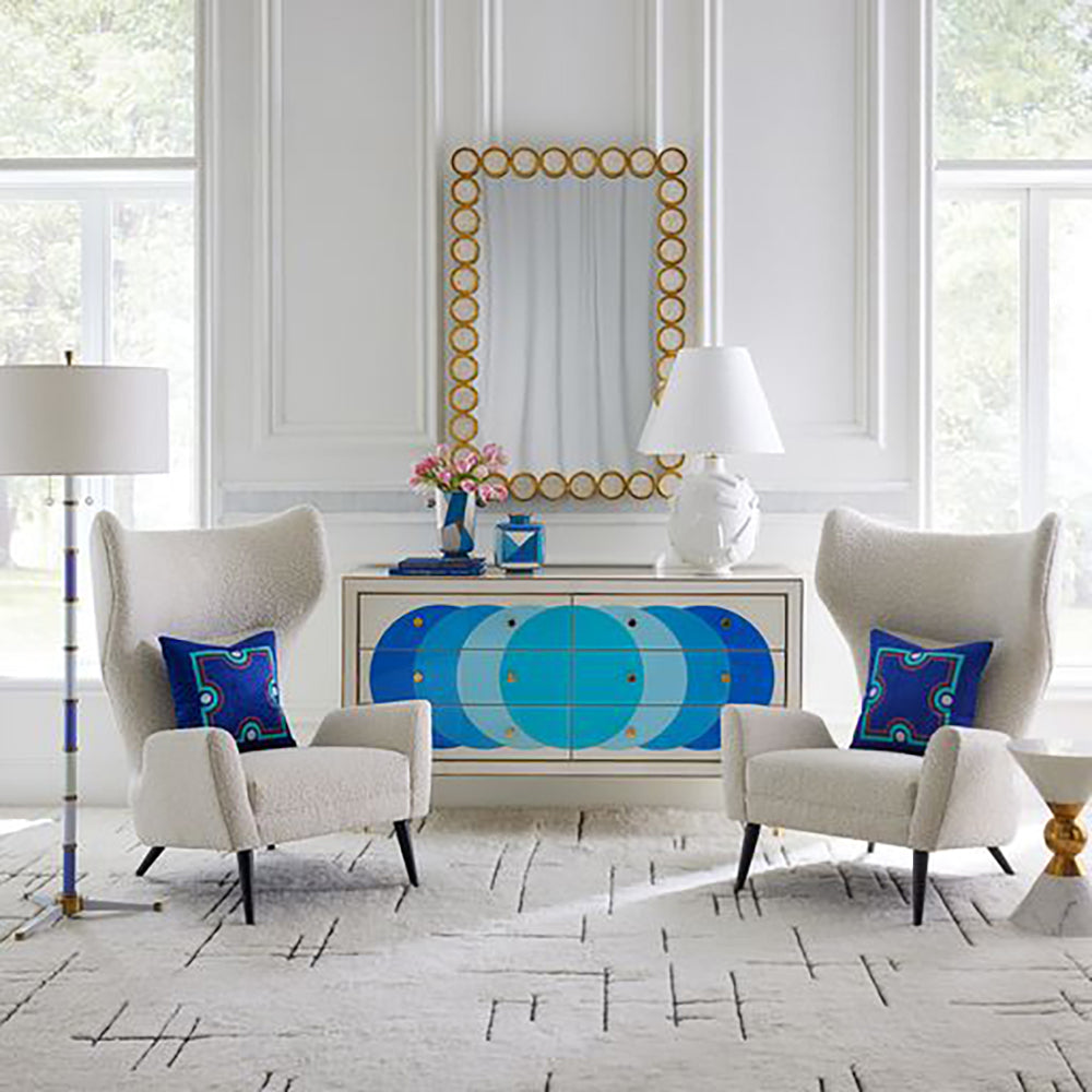 Kommode Ultramarine CREDENZA blau, weiß von Jonathan Adler