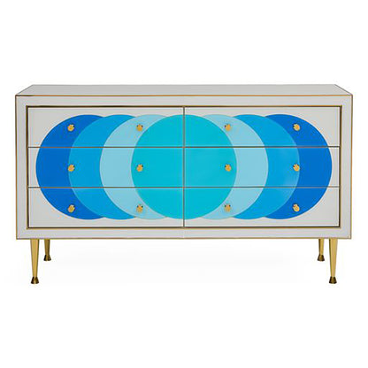 Kommode Ultramarine CREDENZA blau, weiß von Jonathan Adler