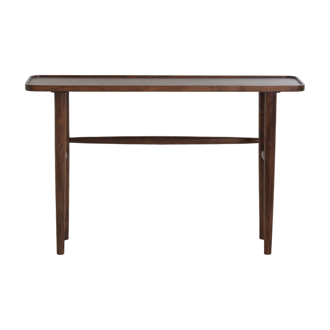 Konsolentisch aus braunem Akazien Holz mit schlankem Design