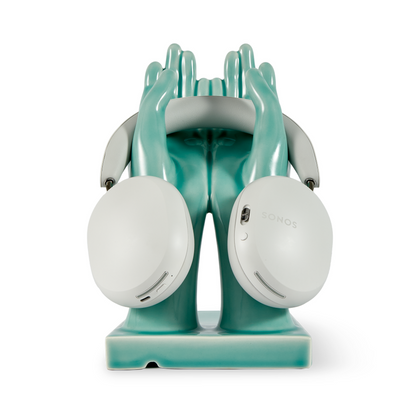 Hand-Stand + Sonos Ace headphones in white