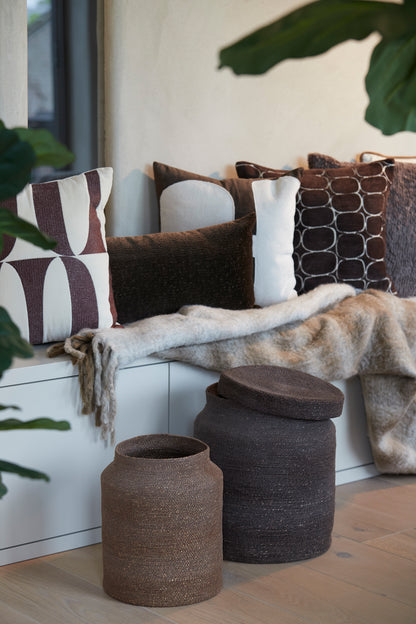 Korb BETANIA 2er-Set Ø 25 × 32,5 cm &amp; Ø 33 × 38 cm von Light &amp; Living in Dukelbraun-Braun