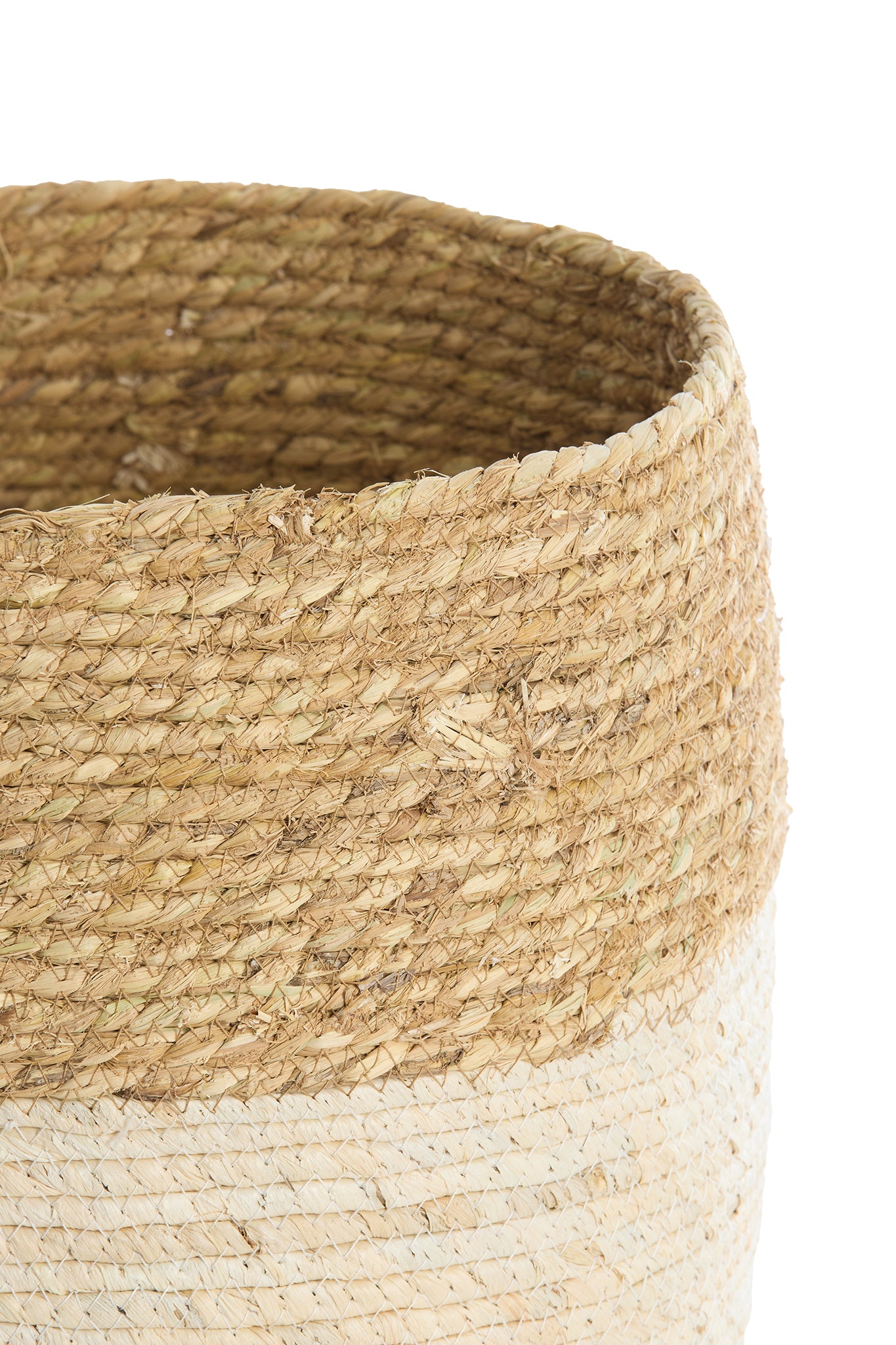 Korb KENMARE 3er-Set mit Deckel – max. Ø 34 × 36 cm von Light &amp; Living in Créme-Natur