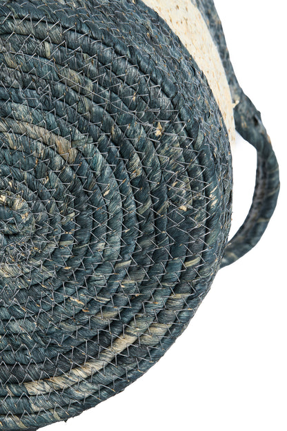 Korb KILKEE 3er-Set Ø 30 × 30 cm, Ø 35 × 35 cm, Ø 40 × 40 cm von Light &amp; Living in Blau-Créme