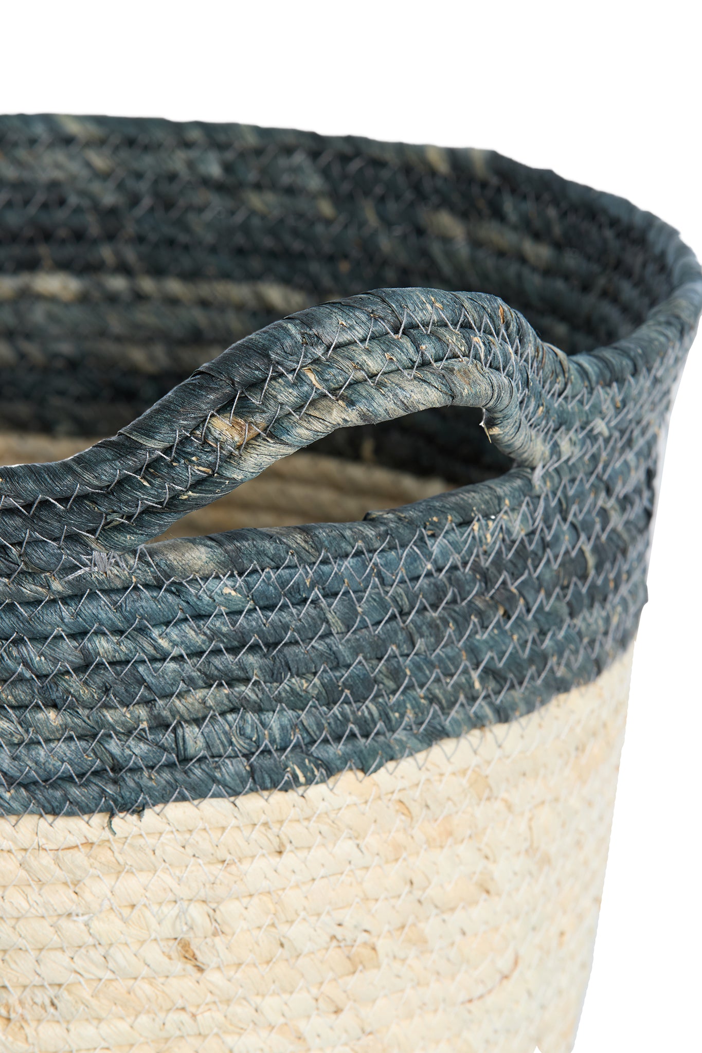 Korb KILKEE 3er-Set Ø 30 × 30 cm, Ø 35 × 35 cm, Ø 40 × 40 cm von Light &amp; Living in Blau-Créme