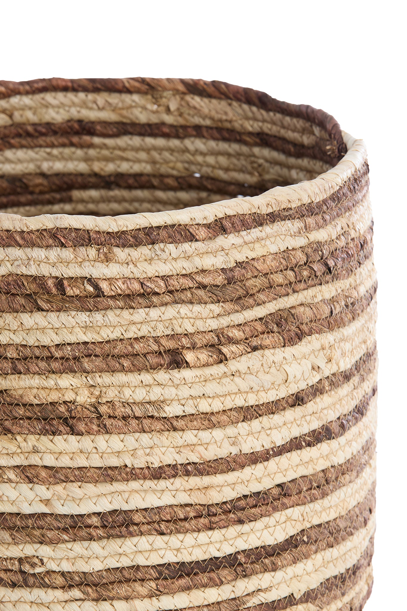 Korb KILRUSH 3er-Set mit Deckel – max. Ø 34 × 36 cm von Light &amp; Living in Braun-creme