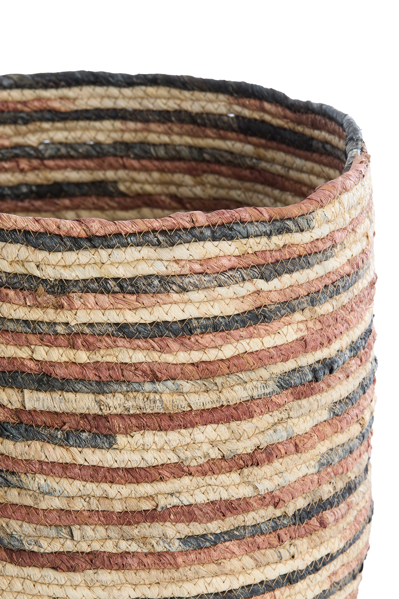 Korb KILRUSH 3er-Set mit Deckel – max. Ø 34 × 36 cm von Light &amp; Living in Braun-creme-schwarz