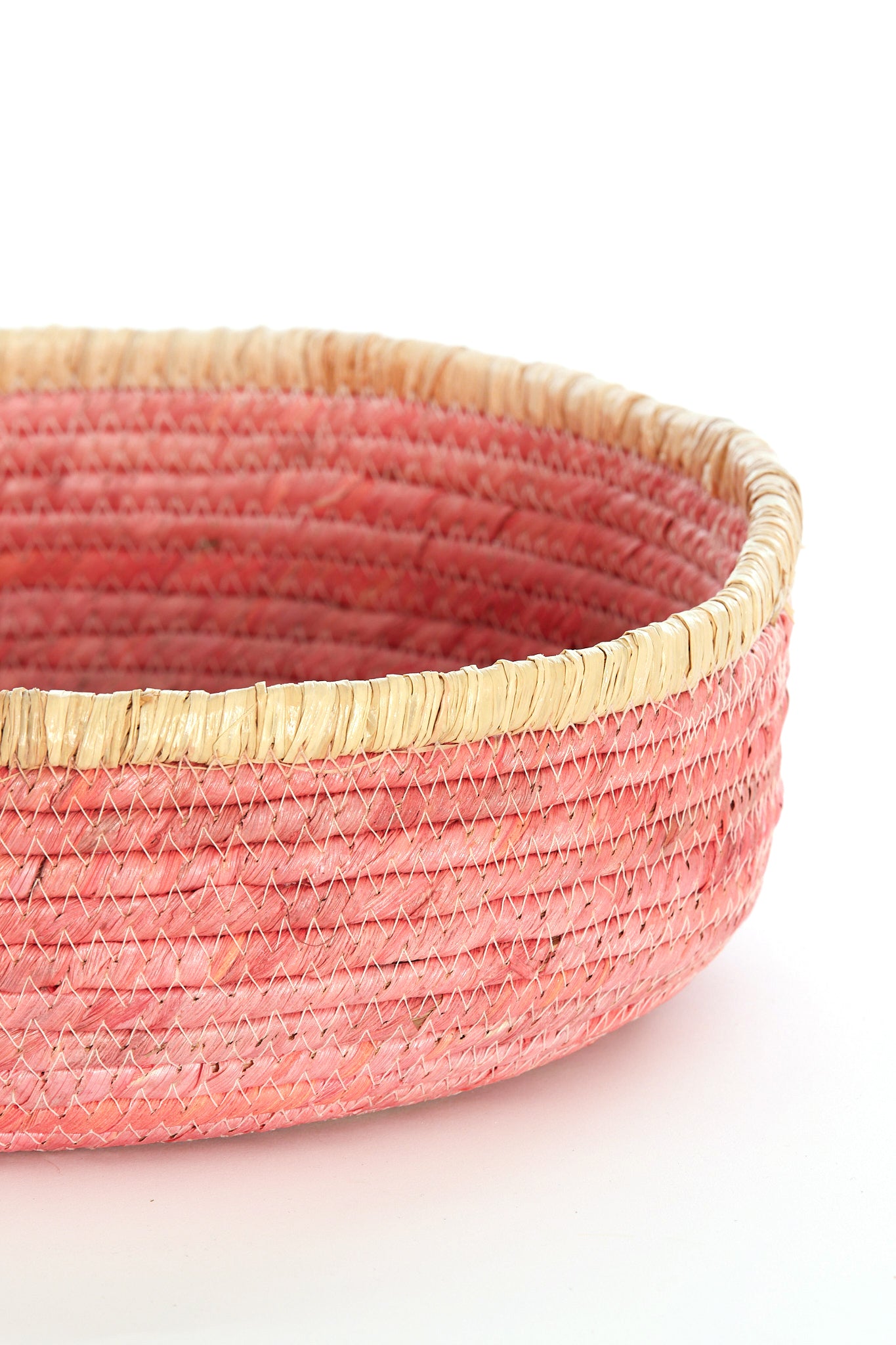 Korb PAITO 3er‑Set in Rosa &amp; Naturell, max. Ø 39 × 13 cm von Light &amp; Living