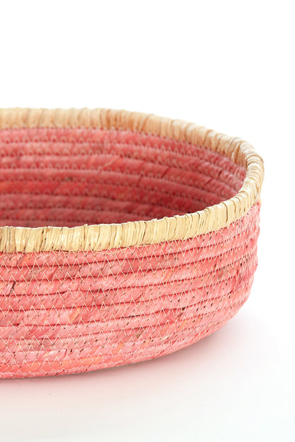 Korb PAITO 3er‑Set in Rosa &amp; Naturell, max. Ø 39 × 13 cm von Light &amp; Living