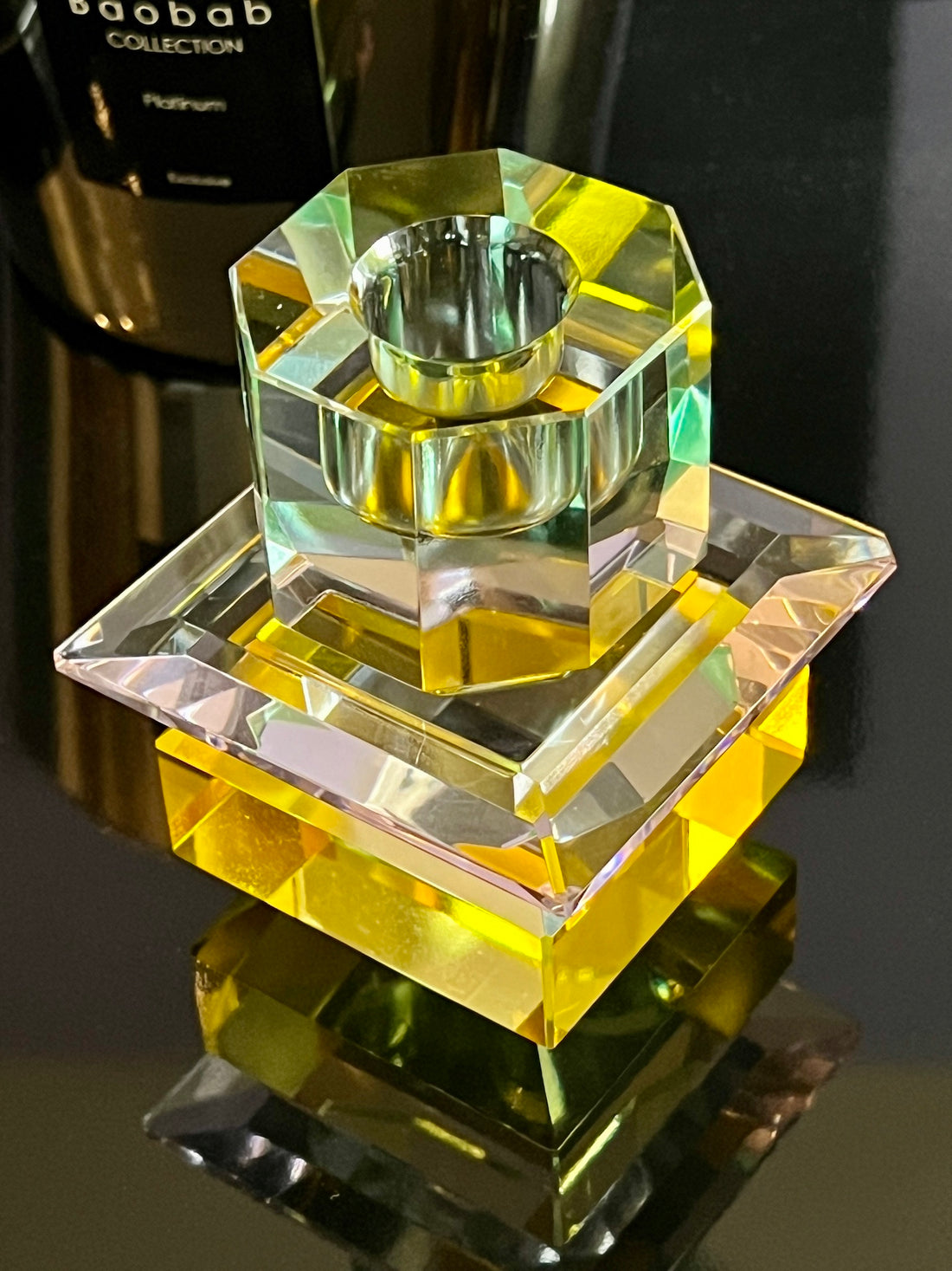 Porta cristal LUMINA en rosa/amarillo/menta claro