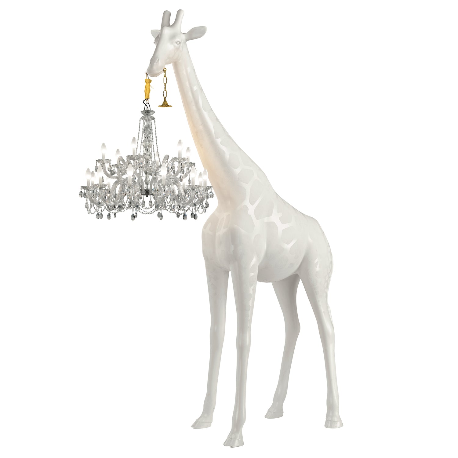 Giraffe in Love XL Outdoor - H 4 Meter - weiss