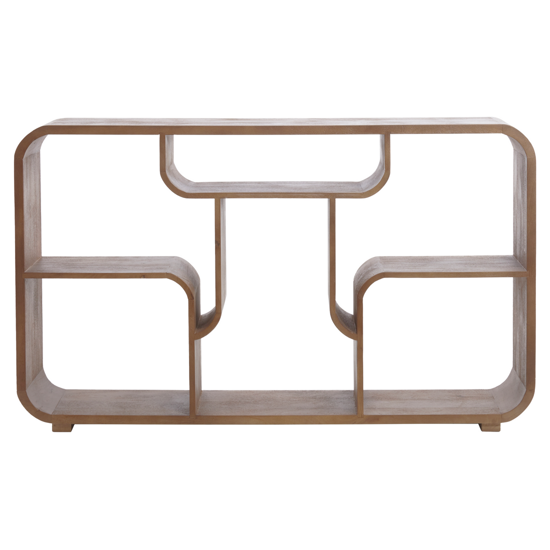 Hellbraunes Holzsideboard mit offenen Fächern von Light & Living