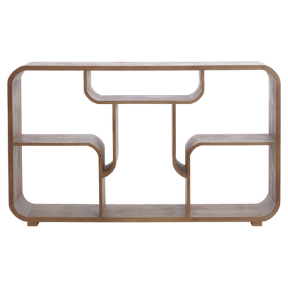 Hellbraunes Holzsideboard mit offenen Fächern von Light &amp; Living