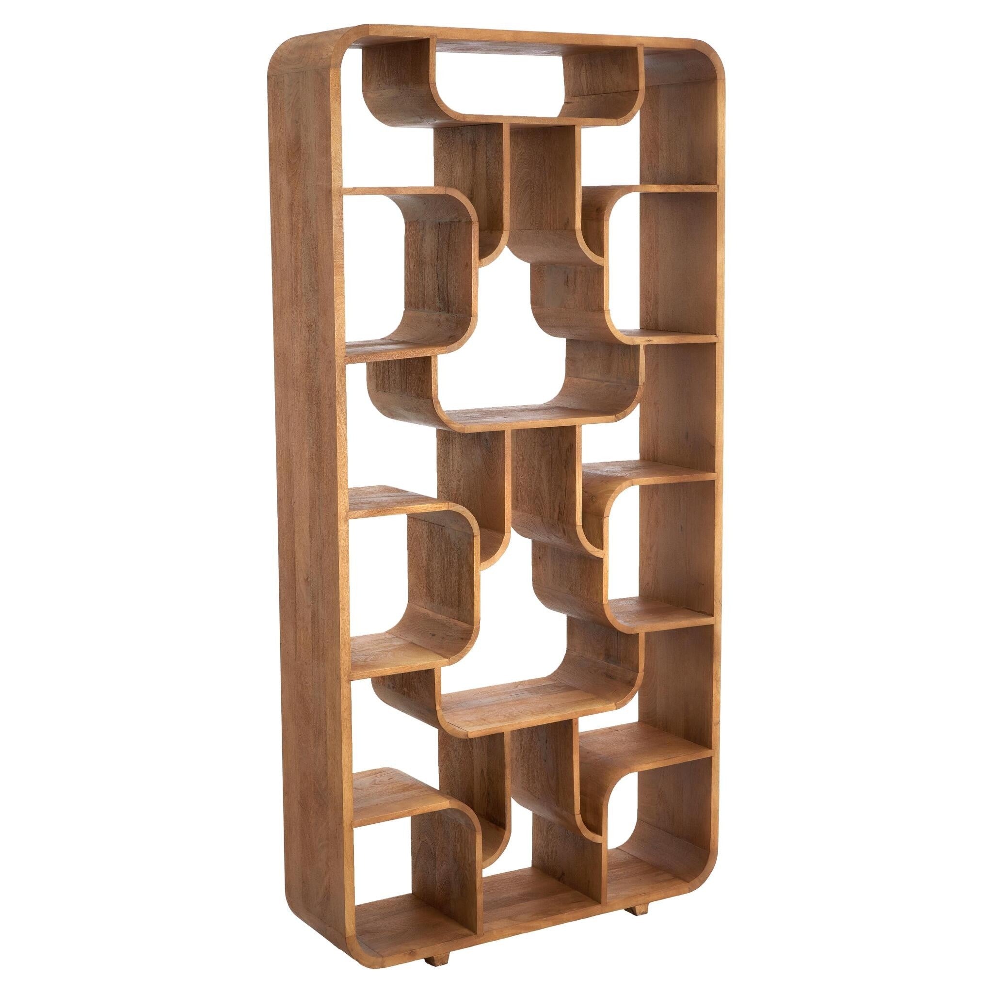 Luftiges Designregal aus Holz für stilvolle Wohnräume