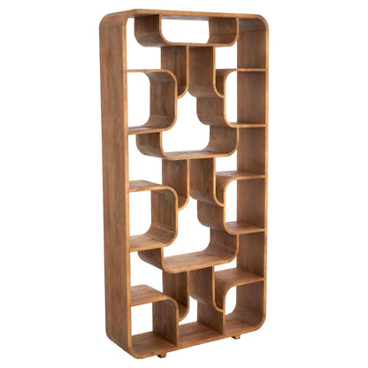 Luftiges Designregal aus Holz für stilvolle Wohnräume