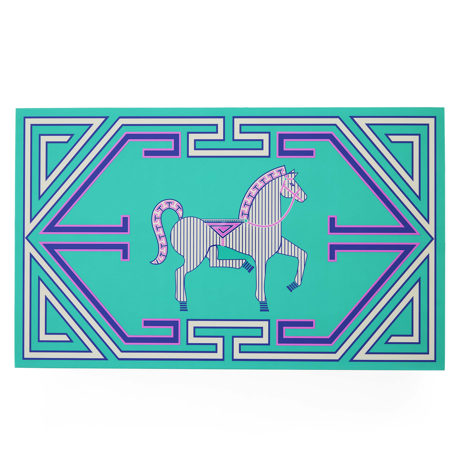 Modernes Backgammon-Set in leuchtenden Elektrofarben