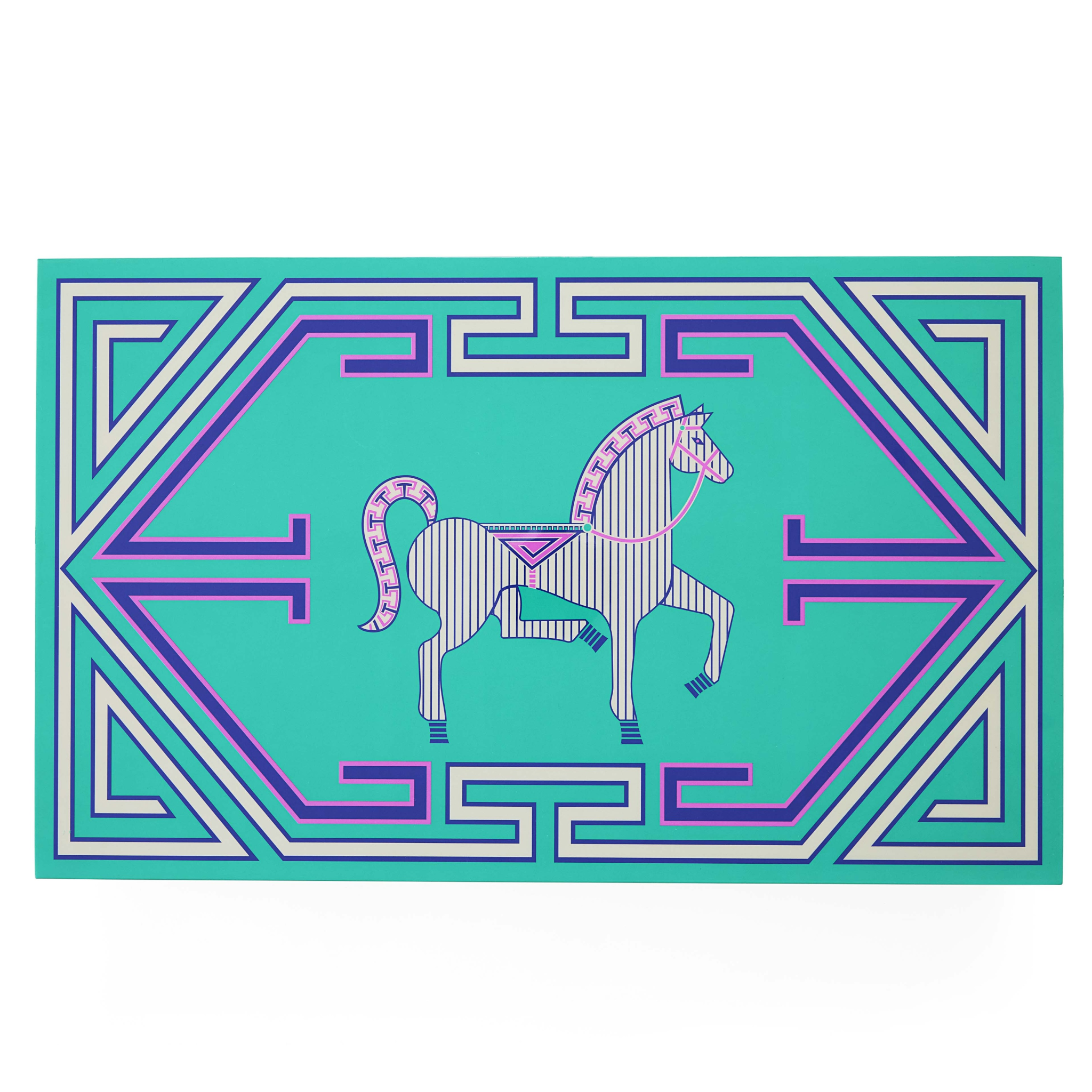 Modernes Backgammon-Set in leuchtenden Elektrofarben