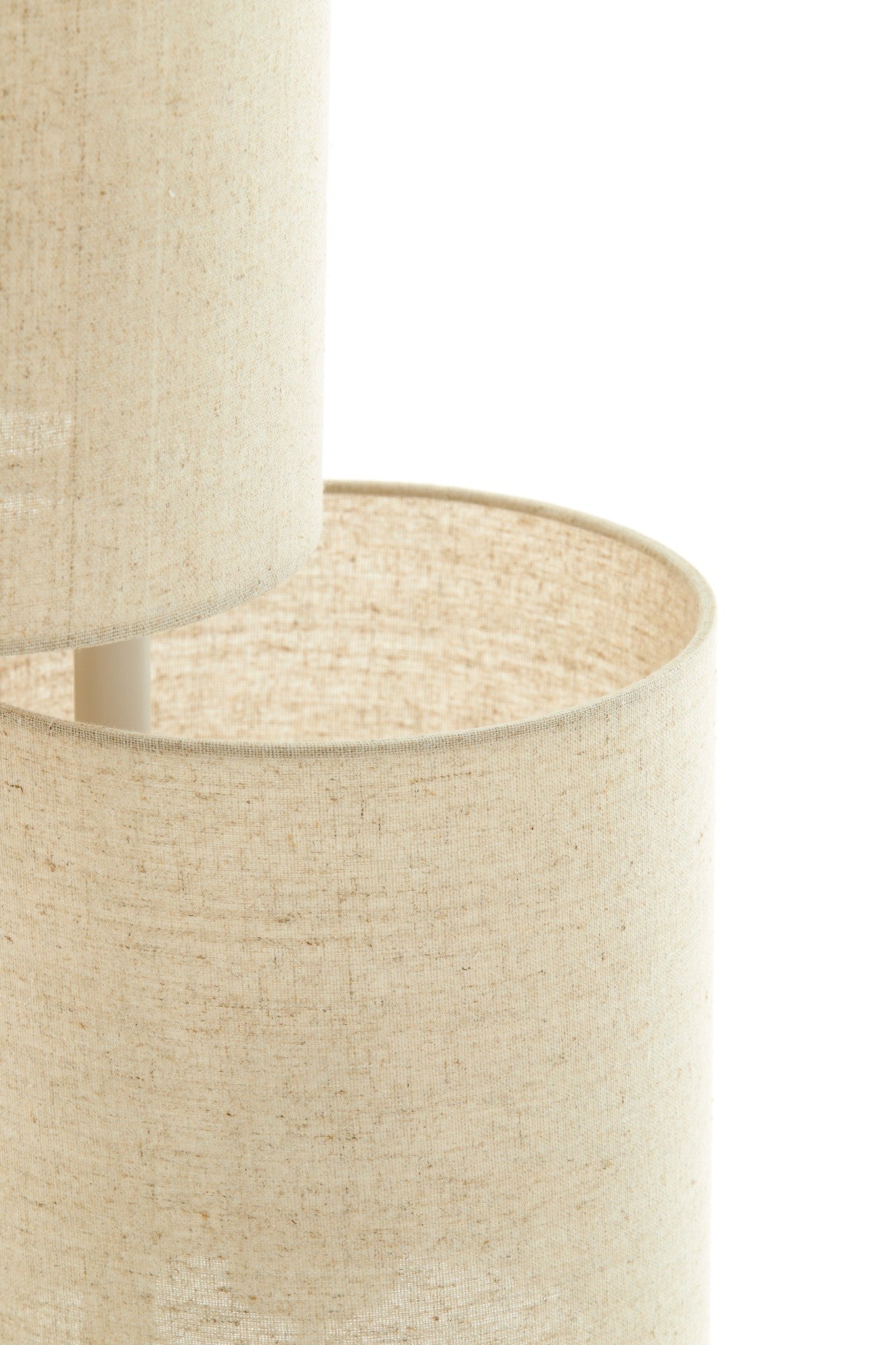 Beige Stehleuchte BENIGNO aus Metall und Stoff