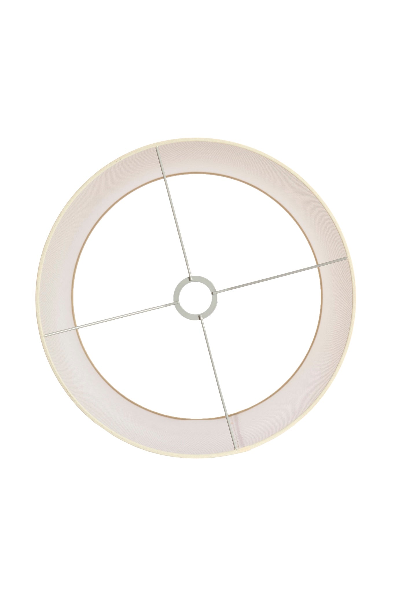 Tischleuchte NANA creme mit Stoffschirm sandfarben rund H125 cm