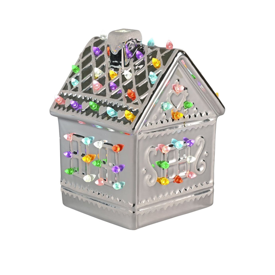 Dekoratives LED-Lebkuchenhaus LUCE aus Porzellan von GiftCompany