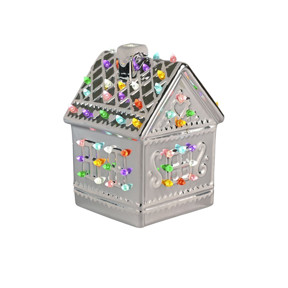 Dekoratives LED-Lebkuchenhaus LUCE aus Porzellan von GiftCompany