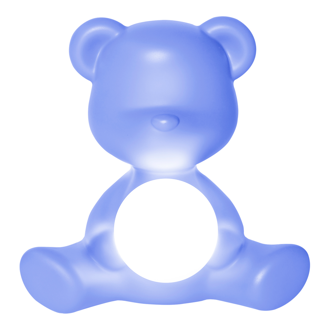 Qeeboo Tischlampe in Hellblau mit sanfter Lichtkugel und Akku