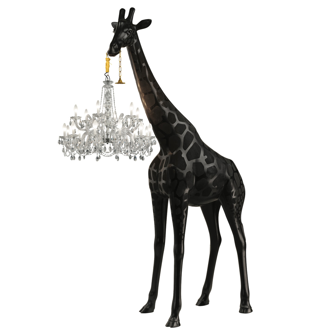 Kronleuchter Giraffe in Love XL Outdoor - H 4 Meter - schwarz