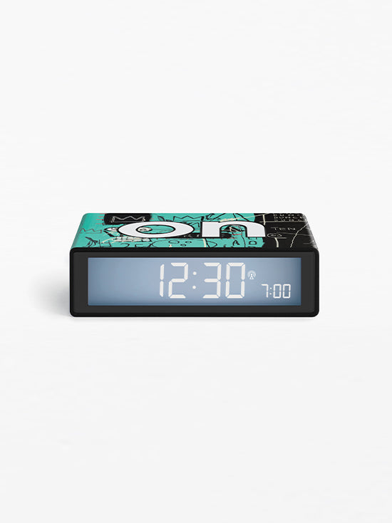 Designwecker mit Basquiat Kunstmotiv