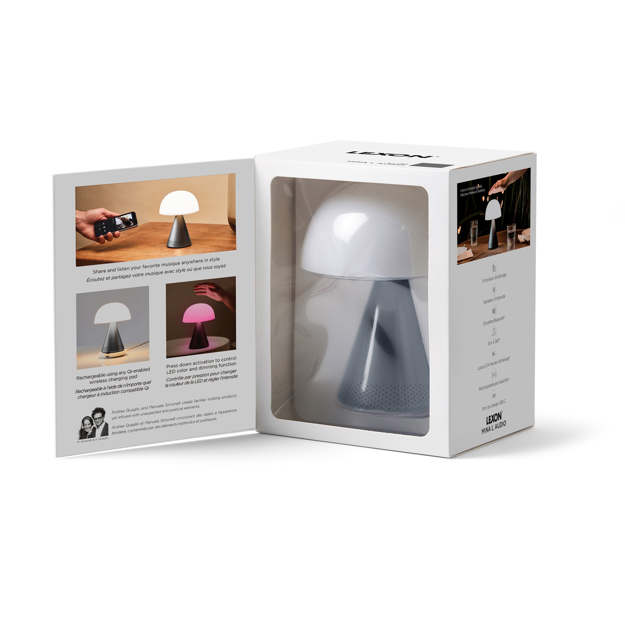 Audio-Tischlampe MINA L der Marke Lexon