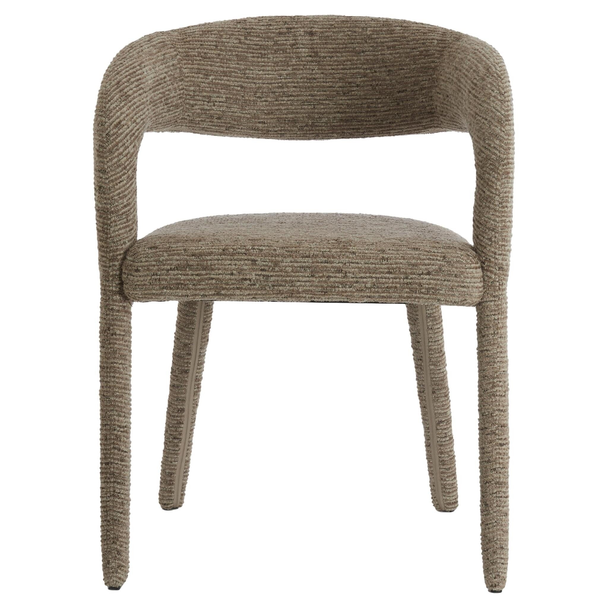 Esszimmerstuhl KYRAN in Braun von Light &amp; Living mit geschwungenen Armlehnen