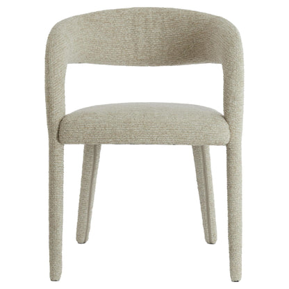 Beigefarbener Esszimmerstuhl KYRAN von Light &amp; Living mit geschwungenen Armlehnen