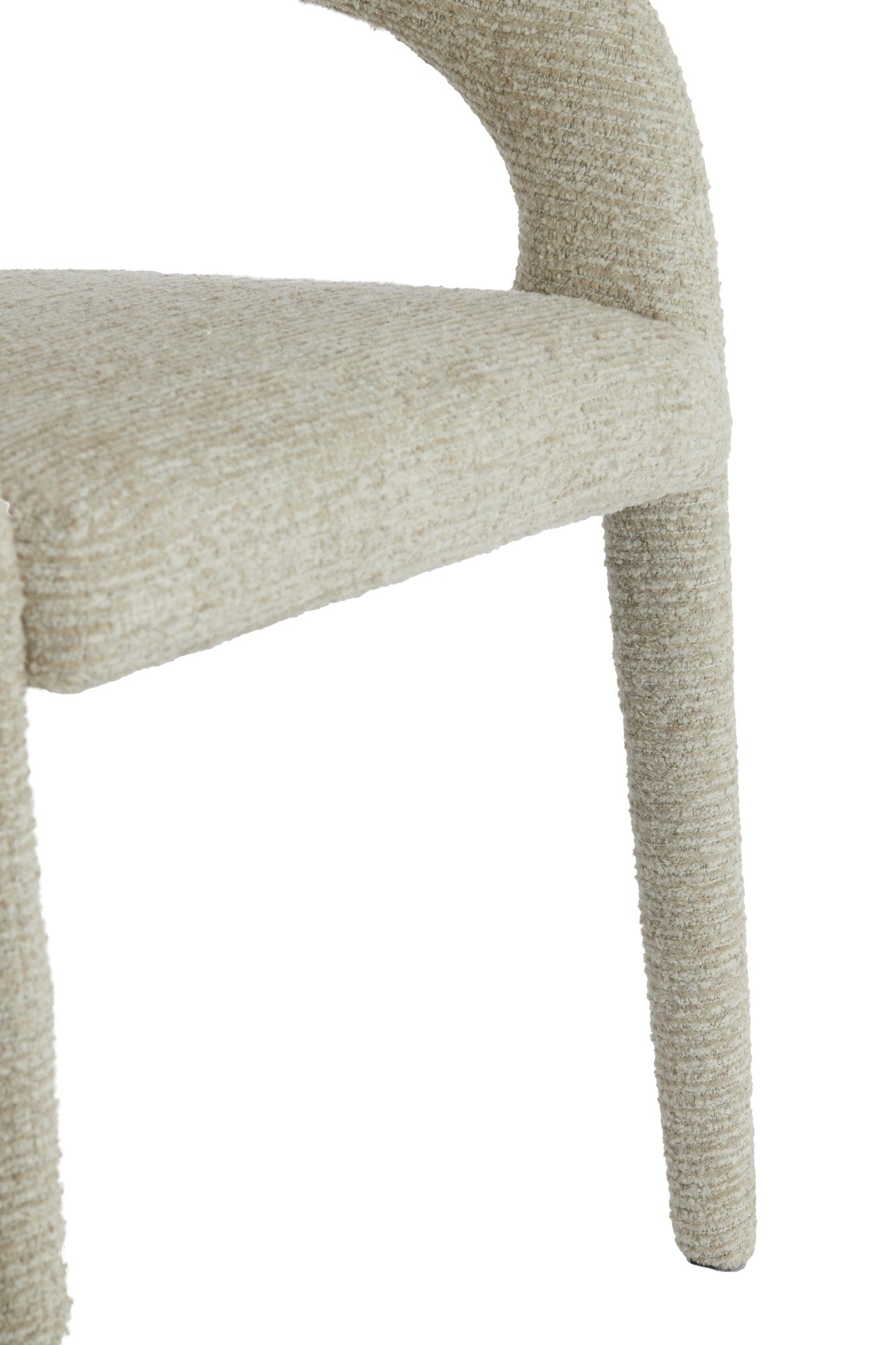 Beiger Stoffstuhl KYRAN für Esszimmer oder Wohnbereich