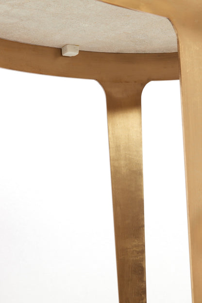 Konsolentisch mit klassischer Form und Bronze-Gestell