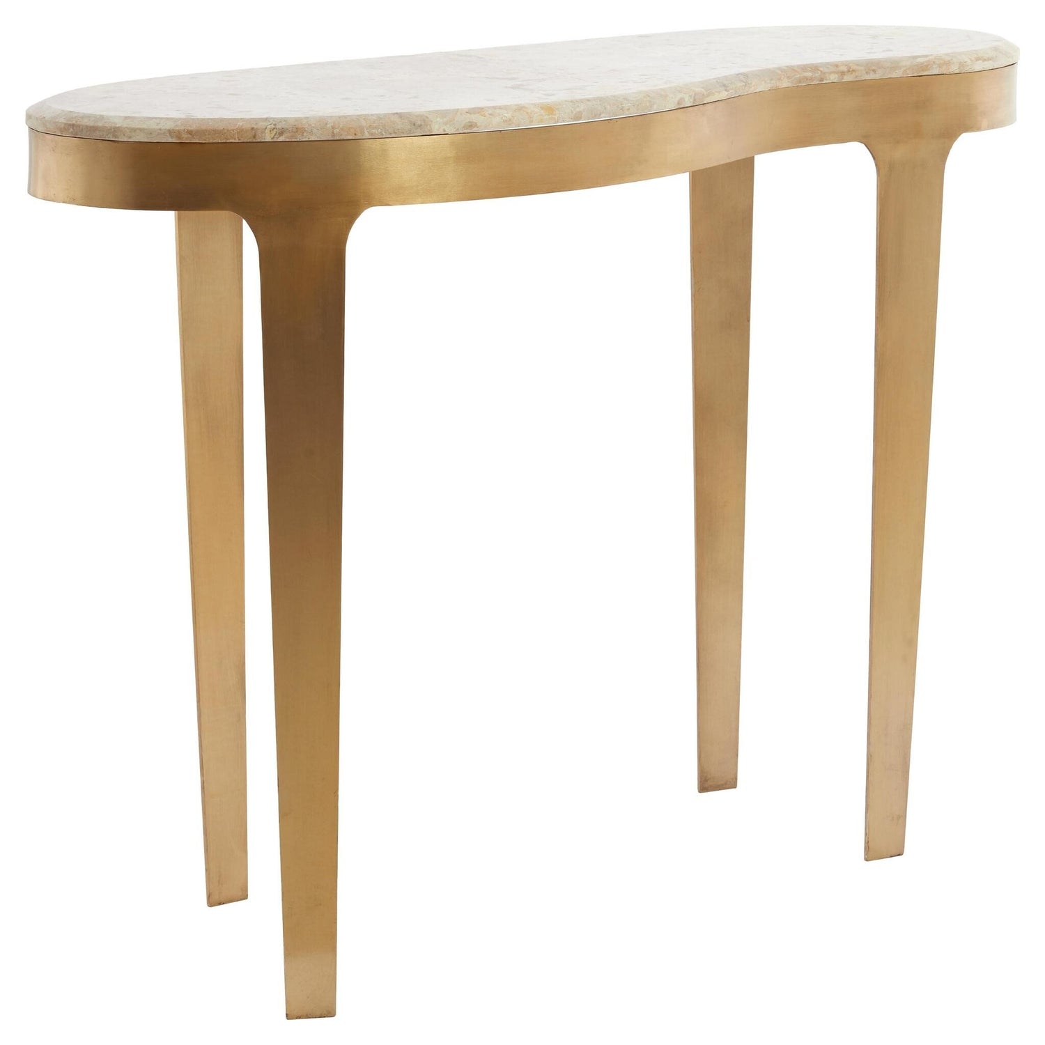 Design Tisch mit Marmorplatte und Metallrahmen