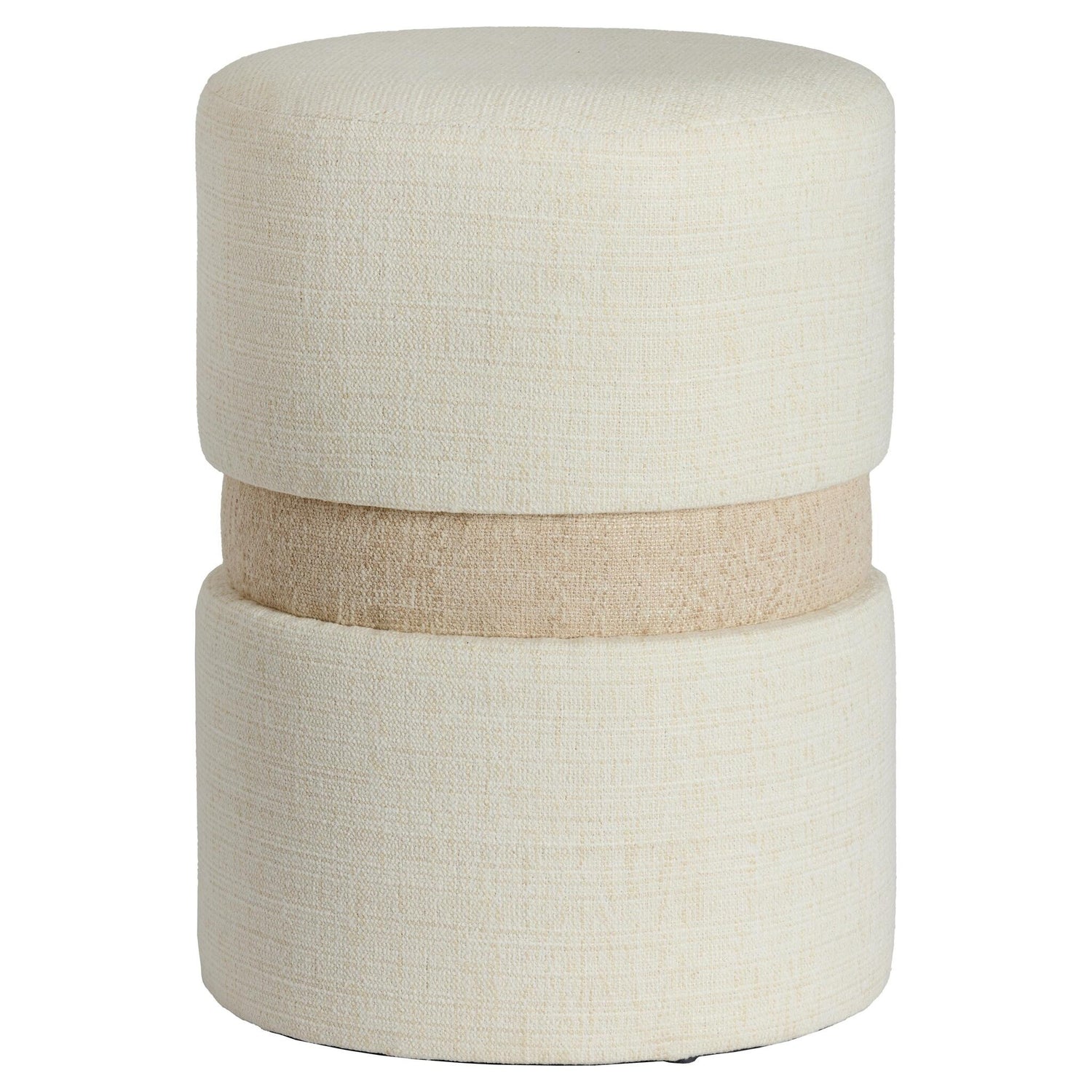 Runder Sitzpouf NOVIRA von Light &amp; Living in Beige und Creme
